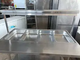 Makanan hangat sepanjang hari.Bain Marie listrik
Ukuran 137x85x85+50