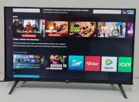 TCL ANDROID TV 32 INCH , Lengkap Dus , Kaki , Remote , Youtube Netflix