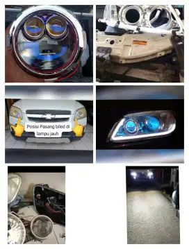 Lampu headlamp captiva BILED SM pasang sejadetabek