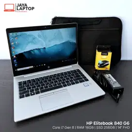HP Elitebook 840 G6 Core i7 RAM 16GB SSD 256GB Laptop Second Bekas