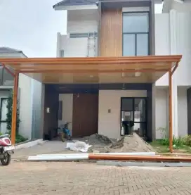 Kanopi atap alderon rangka minimalis