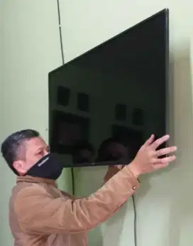 jasa PASANG BRACKET utk gantungan TV LED LCD di tembok kuat kokoh aman