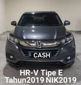 HR-V Tipe E 2019 September Low Km 30rb Record Service Resmi Honda HRV