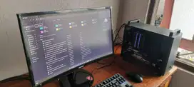 Judul LED 24-in Samsung C24F390FHE Curved Monitor 1800R VA Panel Full