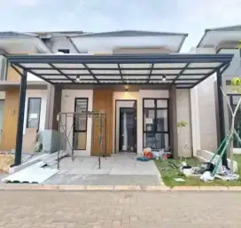 Kanopi atap alderon rangka besi