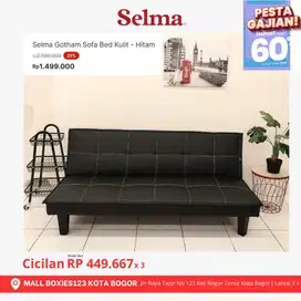 Sofa tidur murah bahan kulit sintetis