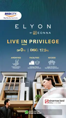 ELYON NEW CLUSTER AT EONNA BSD DISC UP T0 17,5%