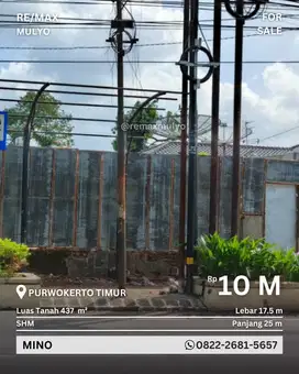 HOT SALE!!! Tanah Seluas 437 m2 Di Jalan Utama