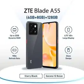 ZTE A55 4/128Gb Black New Garansi Resmi - MEGAFONE SELULAR INDONESIA