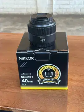 Lensa Nikkor Z 40mm F2 konstan fullset like new
