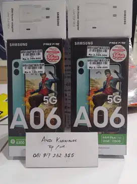 New samsung a06 5g ram 6/128gb atlantis dahsyay