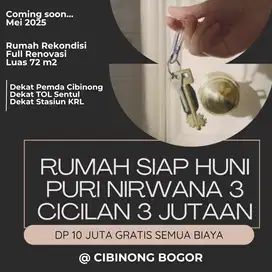 Rumah Murah di Puri Nirwana 3 Renovasi Total DP 10 Juta Cicil 2 Jutaan