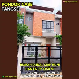 Rumah Dijual Di Pondok Cabe Siap Huni Murah Dekat Tol Strategis MRT