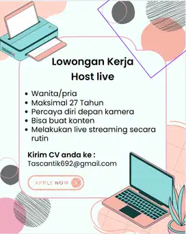 LOKER HOST LIVE DAN PENERJEMAH