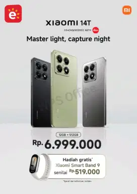 Xiaomi 14t free Smat band 9 kusus bulan mei
