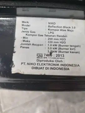 Kompor 3 tungku/kompor gas/kompor tanam 3 tungku/kompor murah