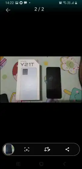 Jual hp vivo y21t ram6/128 fullset nominus lecet pemakaian sedikit .