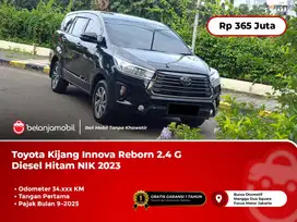 [ TANGAN PERTAMA ] Toyota Kijang Innova 2.4 G Diesel Hitam 2023/2024