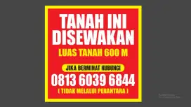Disewakan tanah pinggir jalan utama