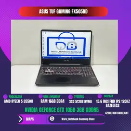 ASUS TUF GAMING FX505DD RYZEN 5 3550H NVIDIA GTX 1050 RAM 16GB SSD 512