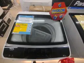 PROMO MESIN CUCI TCL TOP LOADING 8KG BISA CICILAN TANPA DP BUNGA 0%