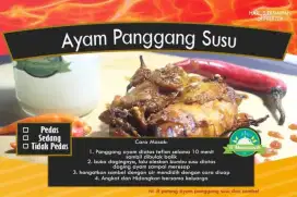 Ayam bakar susu dan ayam kriuk tulang lunak 1 pack berat 0.8 ons/ ekor