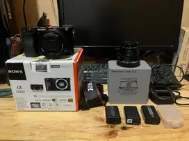 Sony a6000 lensa kit 16-50mm full box