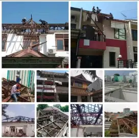 Perbaikan atap bocor,dak rembes,renovasi rumah,baja ringan,flapon dll