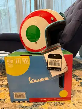 Vespa Helmet Nation Italian Flag Chrome - L