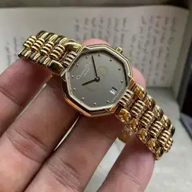 Chrostian Dior Octagon Depose Ladies Gold Plated Quartz 25mm