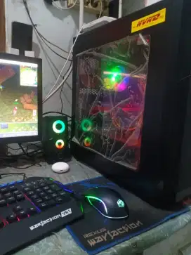 Dijual komputer rakitan + monitor Intel core i5 pc gaming VGA GTX 1650