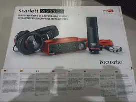 JUAL PAKET SCARLETT 2i2 STUDIO - BUAT YANG MAU REKAMAN DI RUMAH