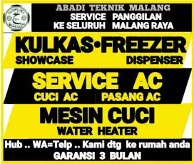 service kulkas  ac + cuci ac  mesin cuci water heater servis panggilan