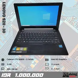 Lenovo S20 - 30 - Celeron N2830 - Normal Semua Siap Pakai