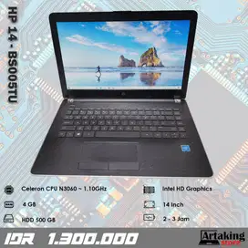 Hp 14 - bs005TU - Celeron N3060 - Ram 4 GB - Normal Siap Pakai