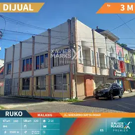 Dijual Ruko Posisi Sangat Strategis di Sukarno Hatta Indah Malang