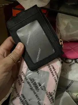 Dompet kartu pink dan black
