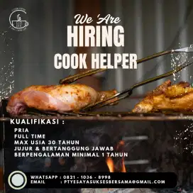 Dibutuhkan Cook Helper