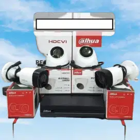 NO 1 CCTV DAHUA 4 CAMERA LENGKAP DENGAN PASANG