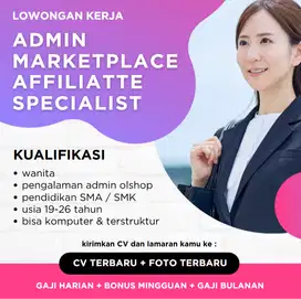 LOWONGAN KERJA LOKER ADMIN MARKETPLACE AFFILIATTE BSD GADING SERPONG