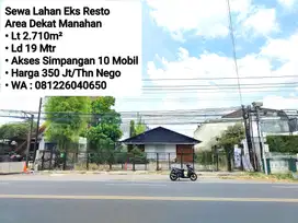 Sewa Lahan Eks Resto Area Dekat Manahan, Area Perkantoran & Sekolahan
