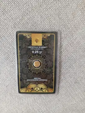 Dijual emas 0.25 G murah
