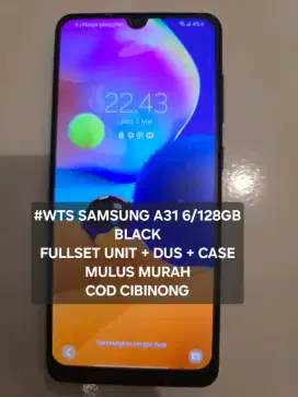 Samsung A31 6/128GB Black Mulus Murah Saja