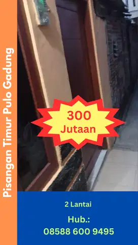 Termurah! 2 Lantai, Strategis, Nempel Rawamangun, 300 Jutaan, Nego