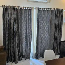 4 pcs  Grey Curtin