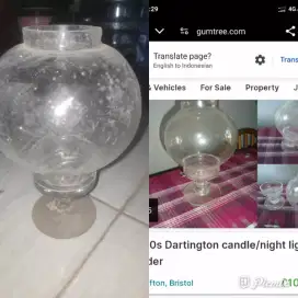Vas tempat lilin vintage