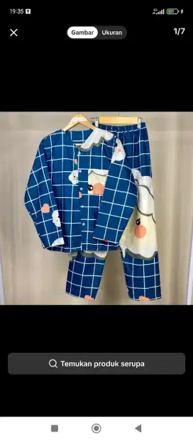 Setelan Baju tidur baru lengan panjang celana panjang