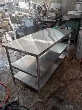 Meja stainless 3s ukuran 160 x 70 x 85