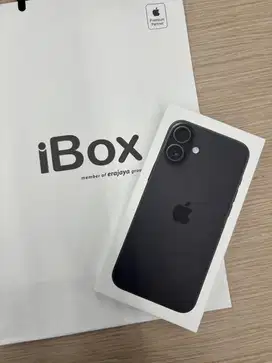 Cicilan 0% apple iPhone 16 plus black 128GB bebas 3 kali angsuran