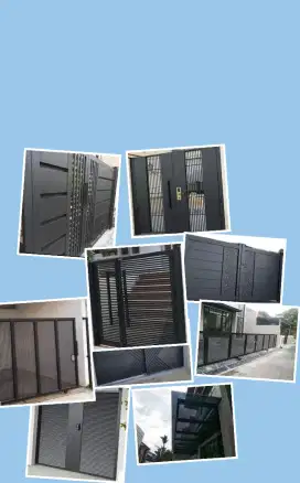 Pasang baru(bergaransi) dan perbaikan pintu gerbang,tralis,kanopi,
